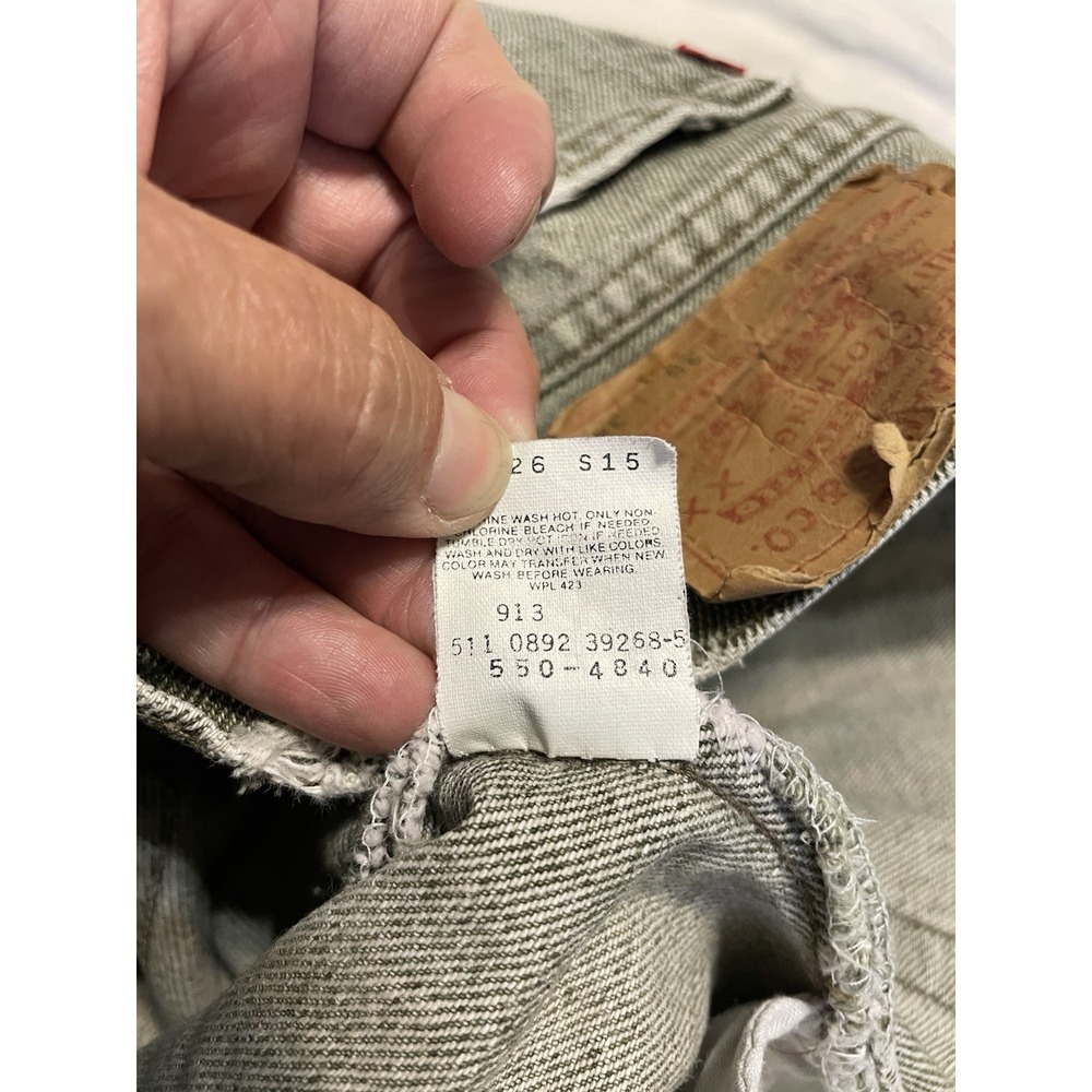 Vintage Levi's 550 Jeans 36x34  Straight Fit Green Stone Wash 1992‎ USA - Picture 7 of 16